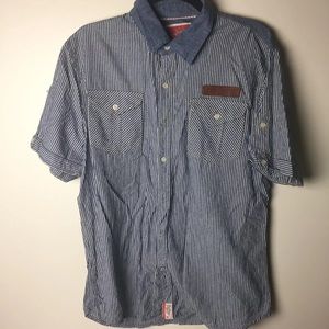 Men’s Striped Button-front
